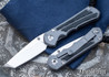 Chris Reeve Knives: Small Inkosi - Black Canvas Micarta Inlay - Tanto Grind - Glass Blasted Titanium
