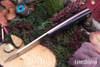 Bark River Knives: Little Creek II - CPM MagnaCut - Black Canvas Micarta - Red Liners - Black Pins