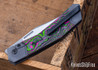 Jack Wolf Knives: Bionic Jack - Front Flipper - Watermelon Sugar Camo Carbon - Integral Dark Blasted Titanium Liners & Bolsters - S90V - Satin