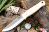 Bark River Knives: Bushcrafter LT - CPM 3V - Antique Bone Linen Micarta