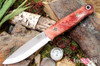 Bark River Knives: Bushcrafter LT - CPM 3V - Cherry Spalted Maple Burl - Mosaic Pins