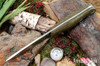 Bark River Knives: Bushcrafter LT - CPM 3V - Green Canvas Micarta - Black Liners