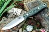 Bark River Knives: Bushcrafter LT - CPM 3V - Green & Black Suretouch - Matte - Black Liner