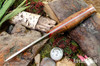 Bark River Knives: Bushcrafter LT - CPM 3V - Thuya Burl - Red Liners