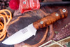 Bark River Knives: Bravo Necker - Cru-Wear - Dark Curly Maple - Red Liners - Mosaic Pins #1