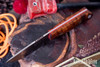 Bark River Knives: Bravo Necker - Cru-Wear - Dark Curly Maple - Red Liners - Mosaic Pins #1