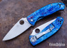 Spyderco: Tenacious Framelock - Blue Disarray Titanium - D2 - C122TIBLD2P
