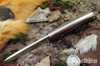 Bark River Knives: Gunny Hunter Z-Wear - Burgundy Canvas Micarta - White Liners - Brass Pins