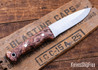 QuickHatch Custom Knives - Classic Trapper - Dyed Maple Burl - Black Liners