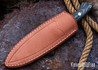 Bark River Knives: Wilderness 5 - CPM CruWear - Natural Canvas Micarta - Green Liners - Brass Pins - Matte