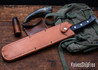 Bark River Knives: Golok II - Snakeskin Burgundy Canvas Micarta - Brass Pins