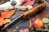 Bark River Knives: Featherweight Fox River - CPM 3V - Dark Curly Maple - Red Liners - Mosaic Pins #2