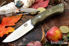Bark River Knives: Featherweight Fox River - CPM 3V - Green Canvas Micarta - Black Liners - Mosaic Pins