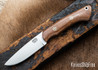 Bark River Knives: Featherweight Fox River - CPM 3V - Natural Canvas Micarta - Black Liners - Mosaic Pins
