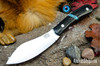 Bark River Knives: Nessmuk - Cru-Wear - Black Canvas Micarta - Turquoise Spacer