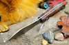 Bark River Knives: Nessmuk - Cru-Wear - Cocoa Maple Burl - Black Liner