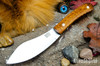 Bark River Knives: Nessmuk - Cru-Wear - Dark Curly Maple - Black Liners - Mosaic Pins #1
