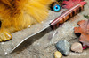 Bark River Knives: Nessmuk - Cru-Wear - Salmon Maple Burl - Red Liner - Black Pins