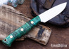 Lishen Knives: Dakota EDC Mod - Green Spalted Curly Maple - Brass Pins - LK21AK014