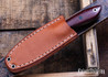 Bark River Knives: Adventurer - CPM 3V - Blue & Gold Burl - Sea Blue Liners - Black Pins