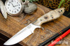 Bark River Knives: Adventurer - CPM 3V - California Buckeye Burl - Mosaic Pins #3