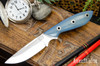 Bark River Knives: Adventurer - CPM 3V - Ghost Green Jade G-10 - Blue Liners - Hollow Pins