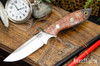 Bark River Knives: Adventurer - CPM 3V - Hellfire Maple Burl - Brass Pins