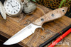 Bark River Knives: Adventurer - CPM 3V - Natural Elder Burl - Forest Green Liners - Black Pins