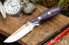 Bark River Knives: Adventurer - CPM 3V - Purple G-10 - Glow Liners - Brass Pins