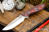 Bark River Knives: Adventurer - CPM 3V - Red & Black Suretouch - Matte - Black Liners - Hollow Pins