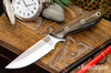 Bark River Knives: Adventurer - CPM 3V - Zericote - Black Liners - Mosaic Pins