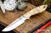 Bark River Knives: Adventurer - CPM 3V - California Buckeye Burl - Mosaic Pins #4