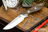 Bark River Knives: Adventurer - CPM 3V - Green Canvas Micarta