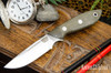 Bark River Knives: Adventurer - CPM 3V - Green Canvas Micarta - Matte