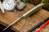 Bark River Knives: Adventurer - CPM 3V - Green Canvas Micarta - White Liners - Mosaic Pins
