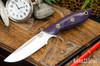 Bark River Knives: Adventurer - CPM 3V - Purple G-10 - Green Liners - Mosaic Pins