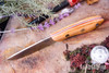 Bark River Knives: Adventurer - CPM 3V - Bamboo - Red Liners - Mosaic Pins