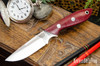 Bark River Knives: Adventurer - CPM 3V - Crimson Burlap Micarta