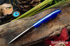 Bark River Knives: Adventurer - CPM 3V - Blue Cyclone Mesh - Blue Liners - Mosaic Pins