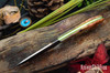 Bark River Knives: Adventurer - CPM 3V - Green & Brown Maple  - Toxic Liners - Hollow Pins