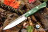 Bark River Knives: Aurora - CPM MagnaCut - Dark Green Maple Burl - Red Liner