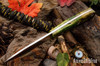 Bark River Knives: Aurora - CPM MagnaCut - Green & Gold Maple Burl - Black Liner