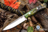 Bark River Knives: Aurora - CPM MagnaCut - Green & Gray Maple Burl - Green Liner