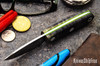 Bark River Knives: PSK - CPM 3V - Green & Black Tigertail Maple Burl - Toxic Liner