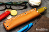 Bark River Knives: PSK - CPM 3V - OD Green Burlap Micarta - Orange Liner - Mosaic Pins