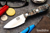 Bark River Knives: PSK - CPM 3V - Tan & Teal Maple Burl