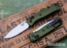Benchmade Knives: 533SL-10 Mini Bugout - AXIS Lock - Woodland Green Aluminum - CPM-S90V - Crushed Silver Cerakote