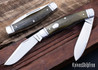RoseCraft Blades: Mosquito Lake Moose - Vintage Moss Brown Bone - D2 Tool Steel