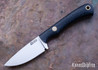 Lishen Knives: Cadet - Matte Midnight Blue Burlap Micarta - Mosaic Pin - AEB-L - LK21DK033