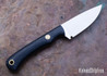 Lishen Knives: Cadet - Matte Midnight Blue Burlap Micarta - Mosaic Pin - AEB-L - LK21DK033